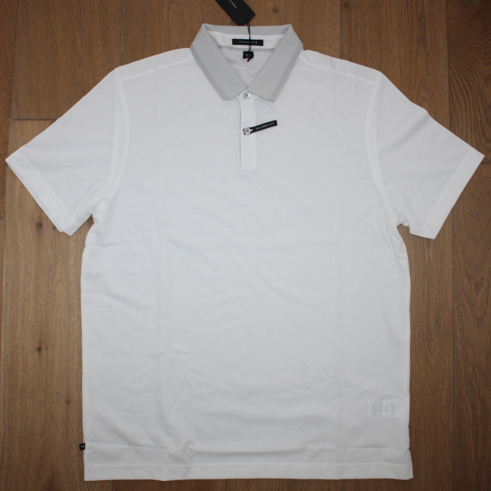 Travis Mathew Men's Large White Tailored Fit Polo